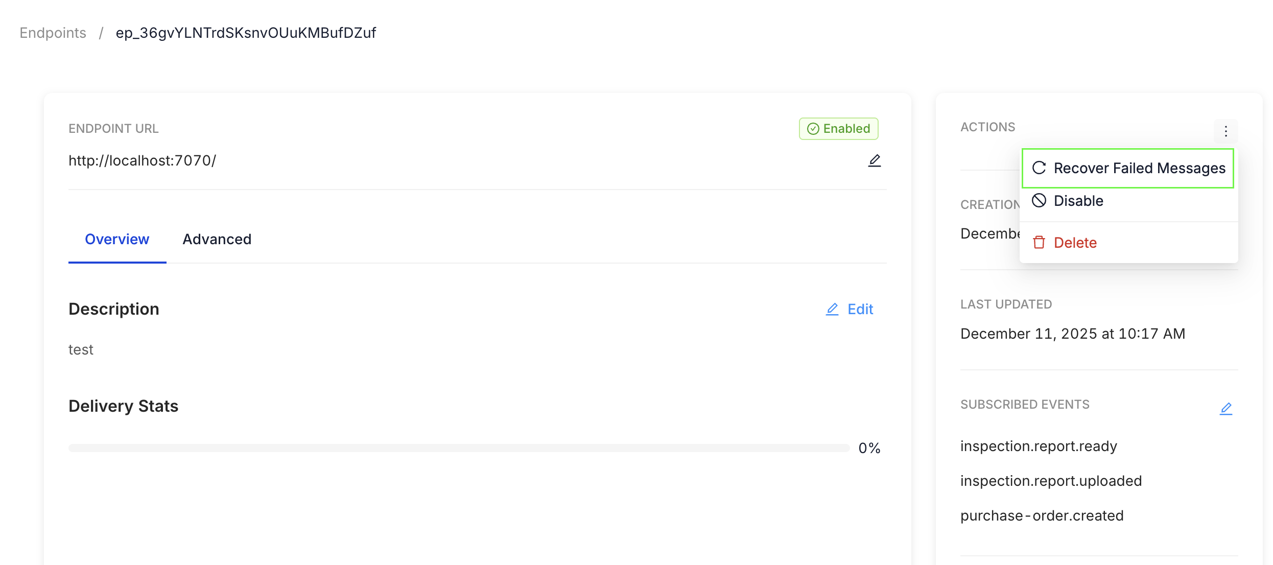 Recover failed messages